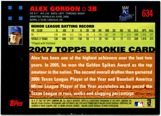 Alex Gordon Topps Rookie Card