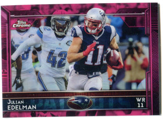Julian Edelman 2015 Topps Chrome Pink Card