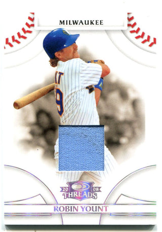 Robin Yount Donruss Threads jersey Card 2008 020/500