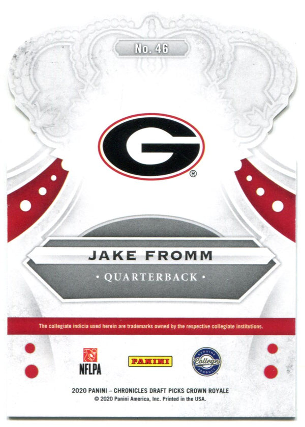 Jake Fromm 2020 Panini Chronicles Draft Picks Crown Royale Rookie Card