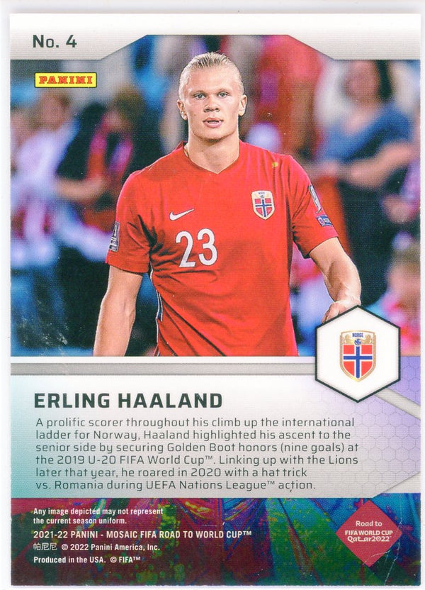 Erling Haaland 2021-2022 Panini Mosaic Pitch Masters Card #4