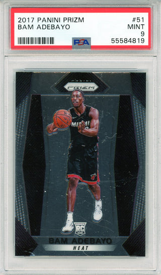 Bam Adebayo 2017 Panini Prizm Rookie Card #51 (PSA Mint 9)