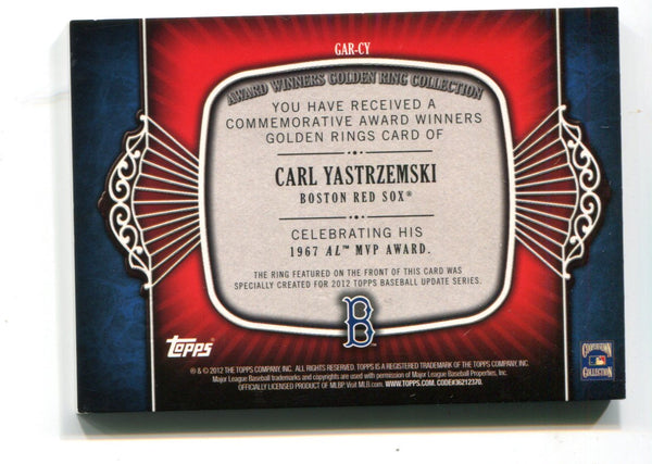 Carl Yastrzemski 2012 Topps Golden Ring Collection #GARCY Card