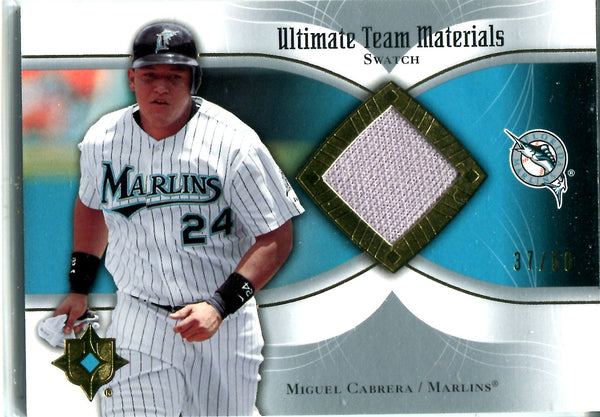 Miguel Cabrera 2007 Upper Deck Ultimate Materials Patch Card #37/50