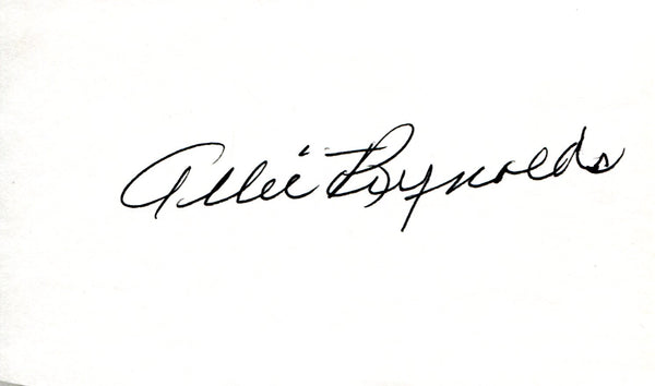 Allie Reynolds Autographed 3x5 Card