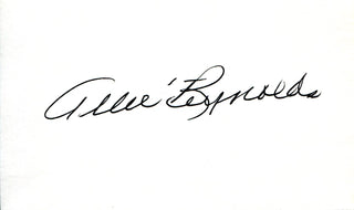 Allie Reynolds Autographed 3x5 Index Card