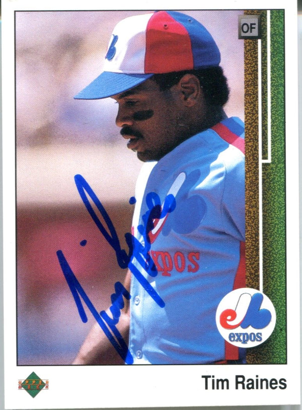 Tim Raines Autographed Upper Deck Card