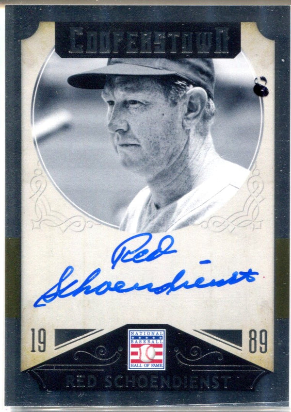 Red Schoendienst 2015 Panini Cooperstown Autographed Card