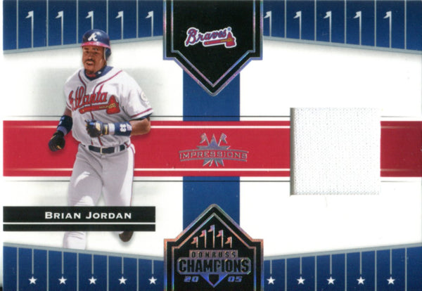 Brian Jordan 2005 Donruss Game Used Jersey Card