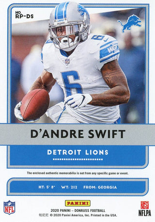 D'Andre Swift 2020 Donruss Rookie Patch Card