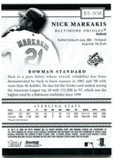 Nick Markakis Bowman Sterling Jersey Card 2008 #BS-NM