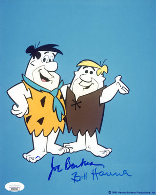 Joesph Barbara & William Hanna Autographed Flintstones 8x10 Photo (JSA)