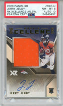 Jerry Jeudy Autographed 2020 Panini XrRookie Excellence Jersey Card #RXCJJ (PSA)