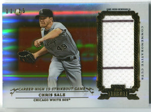 Chris Sale 2013 Topps Tribute Jumbo Jersey Relic Card