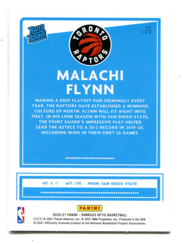 Malachi Flynn 2020-21 Panini Donruss Rated Rookie #179 RC