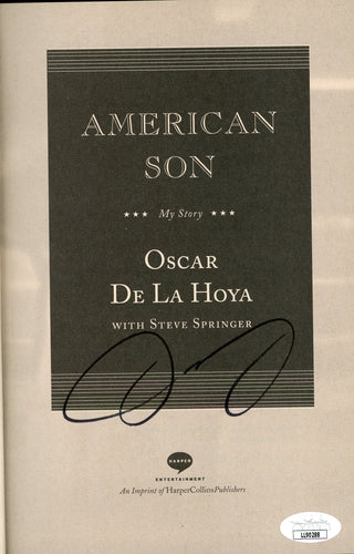 Oscar De La Hoya Autographed "American Son" Book (JSA)