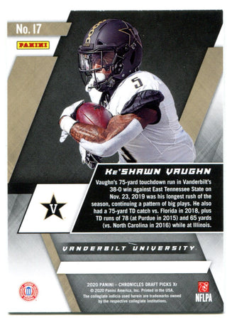 Ke'Shawn Vaughn 2020 Panini Chronicles Draft Picks Xr Rookie Card
