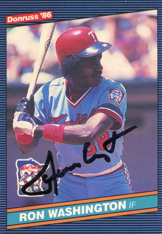 Ron Washington Autographed 1986 Donruss Card #560