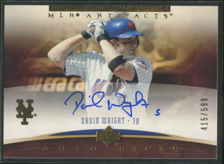 David Wright 2005 Upper Deck Auto Facts Autographed Card #415/599
