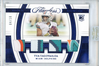 Tua Tagovailoa 2020 Panini Flawless Rookie Showcase Quad Patch Card #RS4