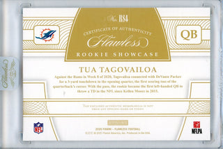 Tua Tagovailoa 2020 Panini Flawless Rookie Showcase Quad Patch Card #RS4