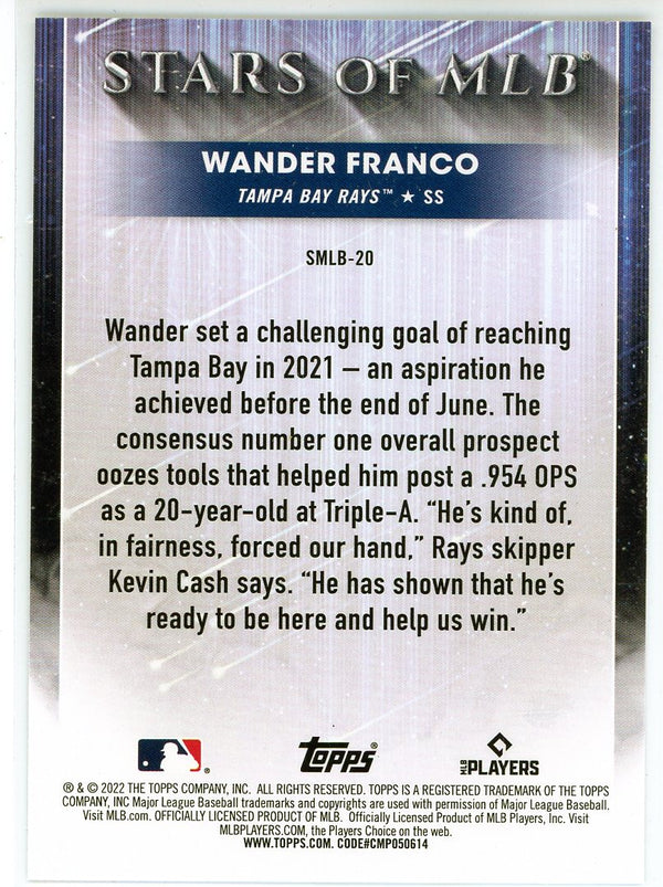 Wander Franco 2022 Topps Stars of MLB Rookie Card #SMLB-20