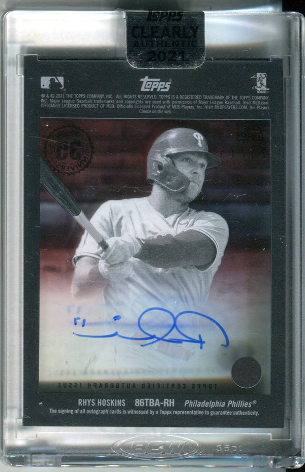 Topps Rhys Hoskins Certified Autographed Rookie Card 