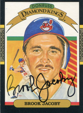 Brook Jacoby Autographed 1986 Donruss Diamond Kings Card #8