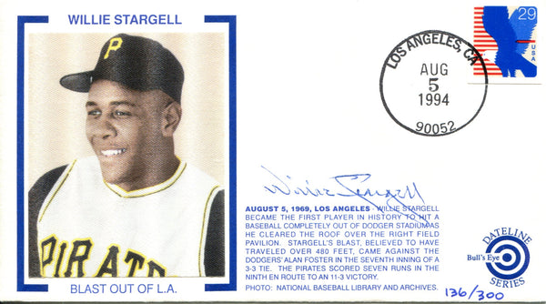 Willie Stargell Autographed August 5th 1994 First Day Cover (JSA)