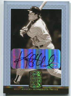 Kent Hrbek Autographed 2005 Donruss Playoff Greats Card