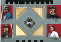 Roberto Alomar, Bernie Williams, Al Leiter, and Robin Ventura 2002 Upper Deck Game Used Bat Card
