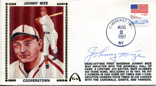 Johnny Mize Autographed Gateway Aug 21981 First Day Cover
