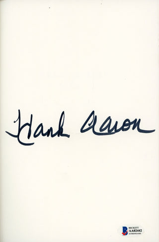 Hank Aaron Autographed "The Last Hero" Book (Beckett)