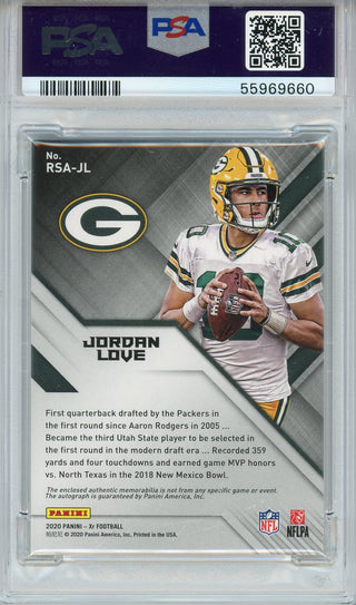 Jordan Love Autographed 2020 Panini XR Swatch Jersey Rookie Card (PSA Auto 10)