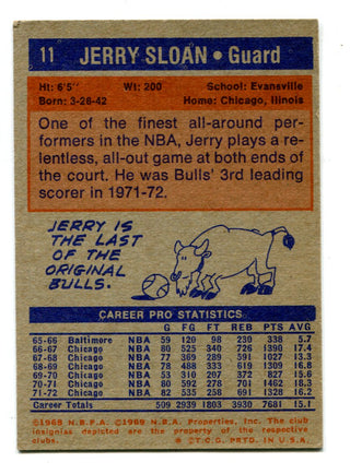 Jerry Sloan Topps #11 Card