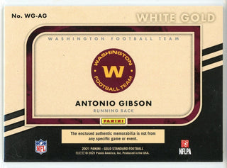 Antonio Gibson 2021 Panini Gold Standard White Gold Patch Card #WG-AG