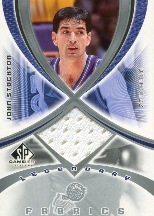 John Stockton 2005-06 Upper Deck SP Game Used Relic Card