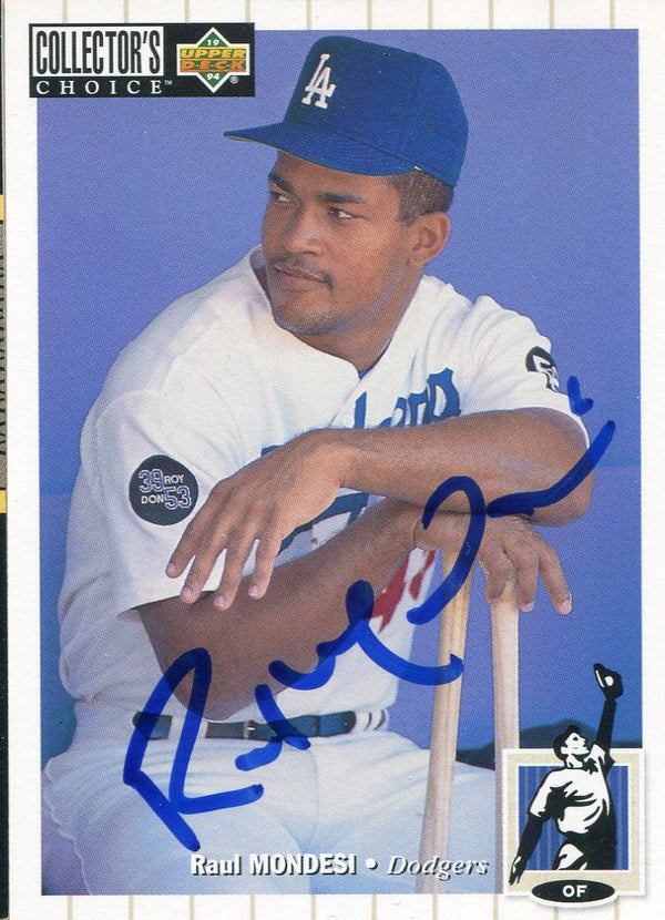 Raul Mondesi Autographed 1994 Upper Deck Collector's Choice Card #209