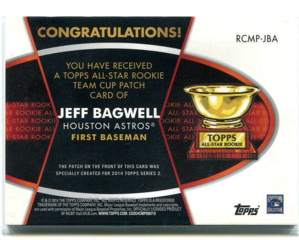 Jeff Bagwell Commemorative Topps All Star Rookie Team Patch