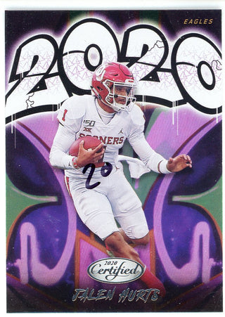 Jalen Hurts 2020 Panini Certified Rookie Card #2020-JAH