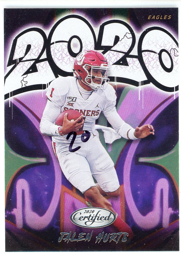 Jalen Hurts 2020 Panini Certified Rookie Card #2020-JAH