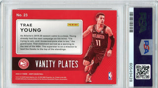 Trae Young 2020 Panini Hoops #23 Vanity Plates Holo PSA GEM MT 10 Card