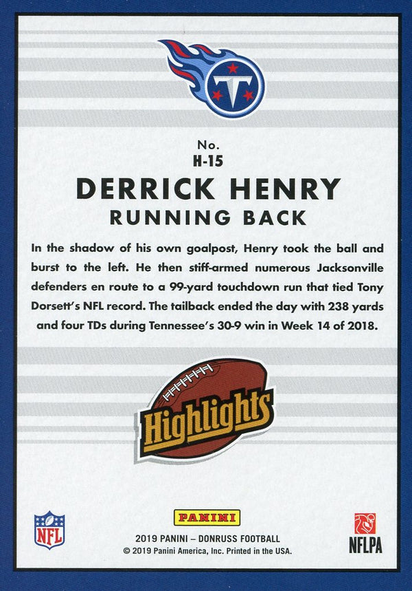 Derrick Henry 2019 Donruss Card #38/100