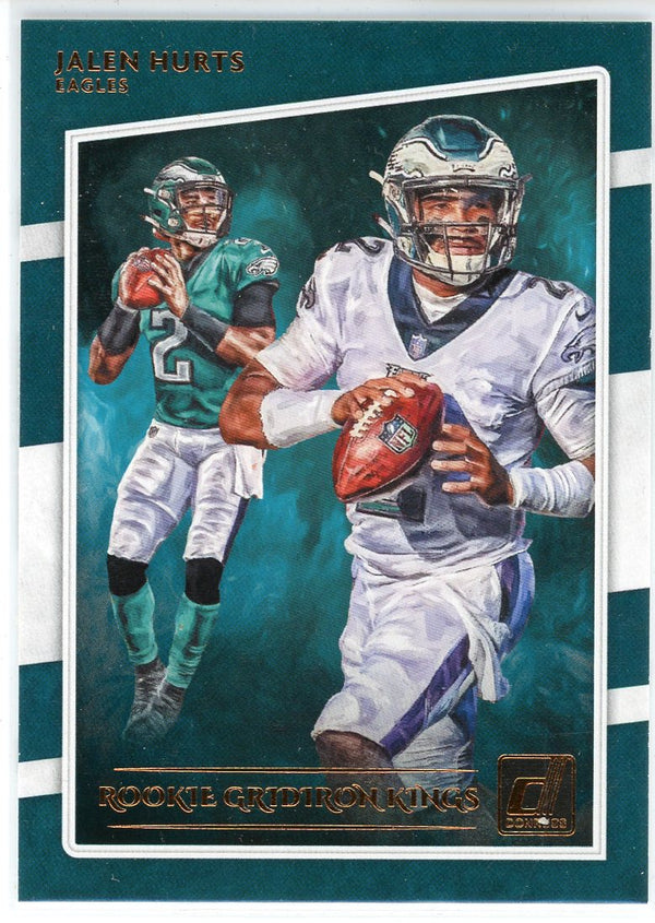 Jalen Hurts 2020 Panini Donruss Gridiron Kings Rookie Card #RGK-JAH