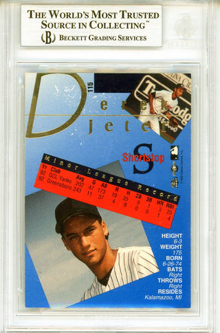 Derek Jeter Autographed 1993 Classic Best Gold Rookie Card #115 (BGS )