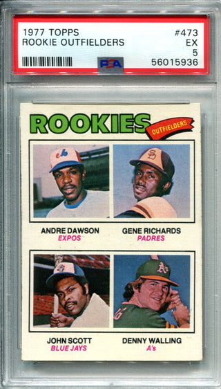Andre Dawson 1977 Topps Rookie Outfielders #773 PSA EX 5 Card