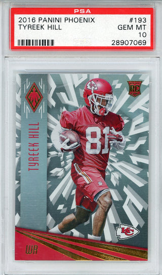 Tyreek Hill 2016 Panini Phoenix Rookie Card #193 (PSA Gem MT 10)