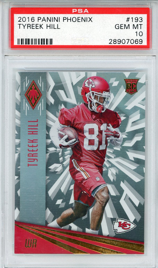 Tyreek Hill 2016 Panini Phoenix Rookie Card #193 (PSA Gem MT 10)