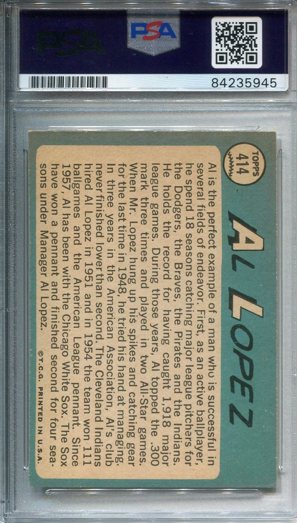 Al Lopez White Sox Manager Autographed Baseball Card (PSA)