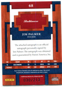 Jim Palmer 2010 Panini Century Collection Autographed Card #30/213